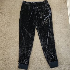Grey Crushed Velvet Jogger/lounge Pants
